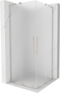 Mexen Velar L Duo cabină de duș culisantă 90 x 90 cm, înghețat, nichel periat - 871-090-090-02-33-97