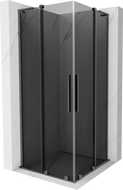 Mexen Velar L Duo cabină de duș glisantă 90 x 90 cm, grafit, gun metal - 871-090-090-02-43-95