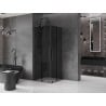 Mexen Velar L Duo tolóajtós zuhanykabin 90 x 90 cm, grafit, gun metal - 871-090-090-02-43-95