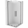 Cabină de duș Mexen Velar L Duo, glisantă 80 x 80 cm, înghețat, metal pistol - 871-080-080-02-33-95