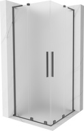 Mexen Velar L Duo cabină de duș culisantă 90 x 90 cm, înghețat, metal pistol - 871-090-090-02-33-95