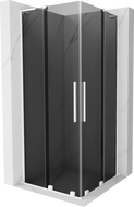 Mexen Velar L Duo cabină de duș glisantă 80 x 80 cm, grafit, albă - 871-080-080-02-43-20