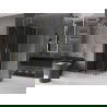 Mexen Velar L Duo cabină de duș glisantă 90 x 90 cm, grafit, auriu - 871-090-090-02-43-50