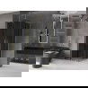 Mexen Velar L Duo cabină de duș culisantă 100 x 100 cm, grafit, aur periat - 871-100-100-02-43-55