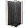 Mexen Velar L Duo cabină de duș glisantă 100 x 100 cm, grafit, aur roz - 871-100-100-02-43-60
