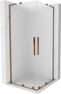 Mexen Velar L Duo cabină de duș glisantă 100 x 100 cm, mat, aur roz - 871-100-100-02-33-60