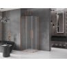 Mexen Velar L Duo cabină de duș glisantă 90 x 90 cm, înghețat, cupru periat - 871-090-090-02-33-65