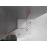 Mexen Velar L Duo cabină de duș glisantă 90 x 90 cm, înghețat, cupru periat - 871-090-090-02-33-65