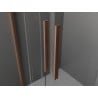 Mexen Velar L Duo cabină de duș glisantă 90 x 90 cm, înghețat, cupru periat - 871-090-090-02-33-65