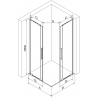 Mexen Velar L Duo cabină de duș glisantă 90 x 90 cm, înghețat, cupru periat - 871-090-090-02-33-65