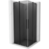 Mexen Velar L Duo cabină de duș culisantă 100 x 100 cm, grafit, gun gray periat - 871-100-100-02-43-66