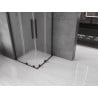 Mexen Velar L Duo tolóajtós zuhanykabin 90 x 90 cm, frost, fekete - 871-090-090-02-33-70