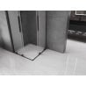 Mexen Velar L Duo tolóajtós zuhanykabin 90 x 90 cm, frost, fekete - 871-090-090-02-33-70