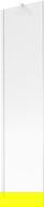 Mexen Next paravan de baie 1-canat 50 x 150 cm, dungi, alb - 895-050-000-00-09-20