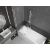 Mexen Next paravan de baie 1-canat 50 x 150 cm, dungi, alb - 895-050-000-00-09-20
