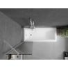 Mexen Next paravan de baie 1-canat 50 x 150 cm, dungi, alb - 895-050-000-00-09-20