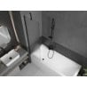 Paravan de cadă Mexen Next, 1-panou, 50 x 150 cm, dungi, negru - 895-050-000-00-09-70