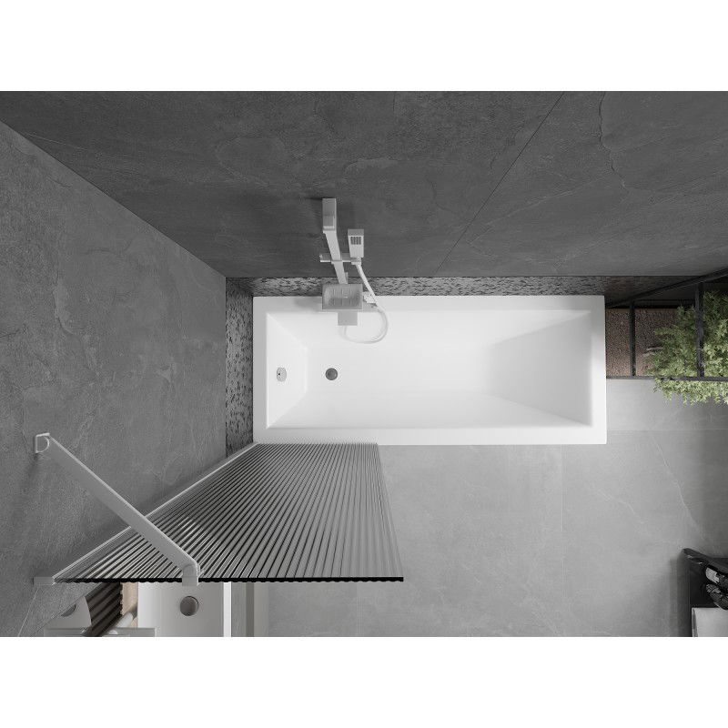 Mexen Next paravan de baie cu un singur panou 60 x 150 cm, dungi, alb - 895-060-000-00-09-20