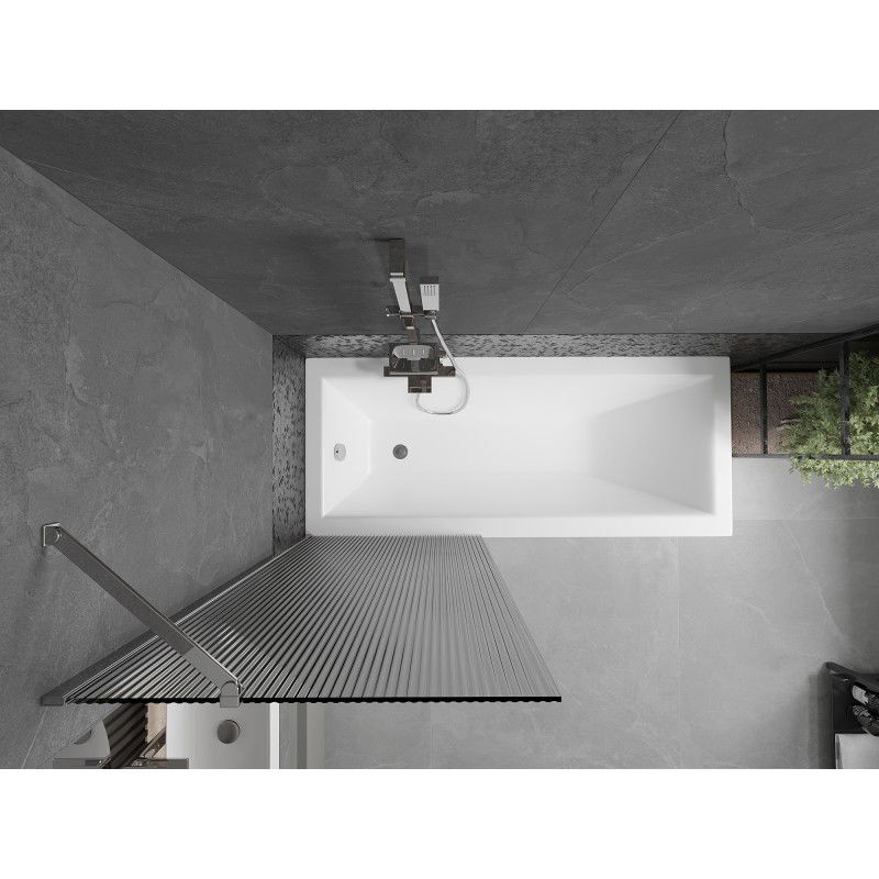 Mexen Next paravan cadă 1-canat 70 x 150 cm, striații, crom - 895-070-000-00-09-01