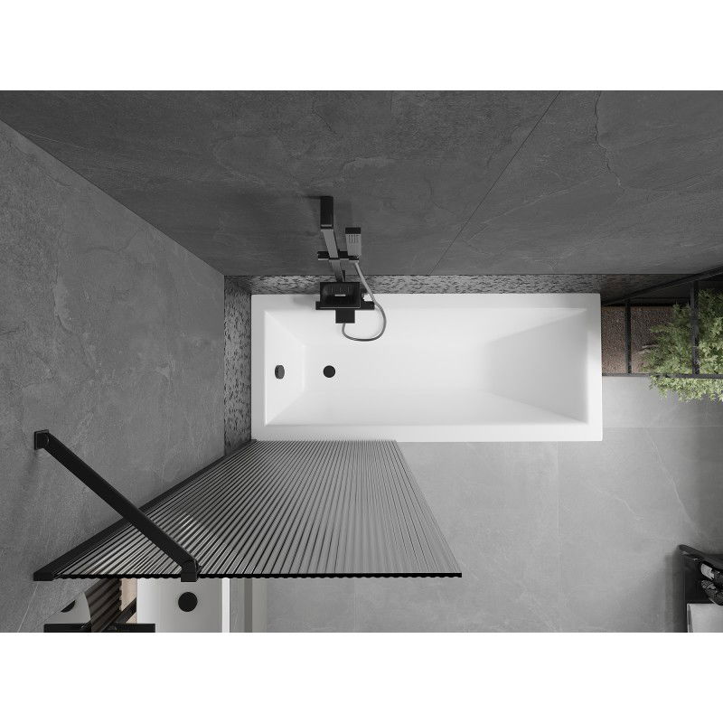 Mexen Next paravan cadă 1-canat 70 x 150 cm, dungi, negru - 895-070-000-00-09-70