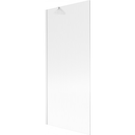 Mexen Next 1-szárnyú fürdőszobai paraván 80 x 150 cm, prizmás, fehér - 895-080-000-00-09-20