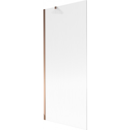 Mexen Next egyajtós fürdőképernyő 80 x 150 cm, csíkos, rózsaarany - 895-080-000-00-09-60