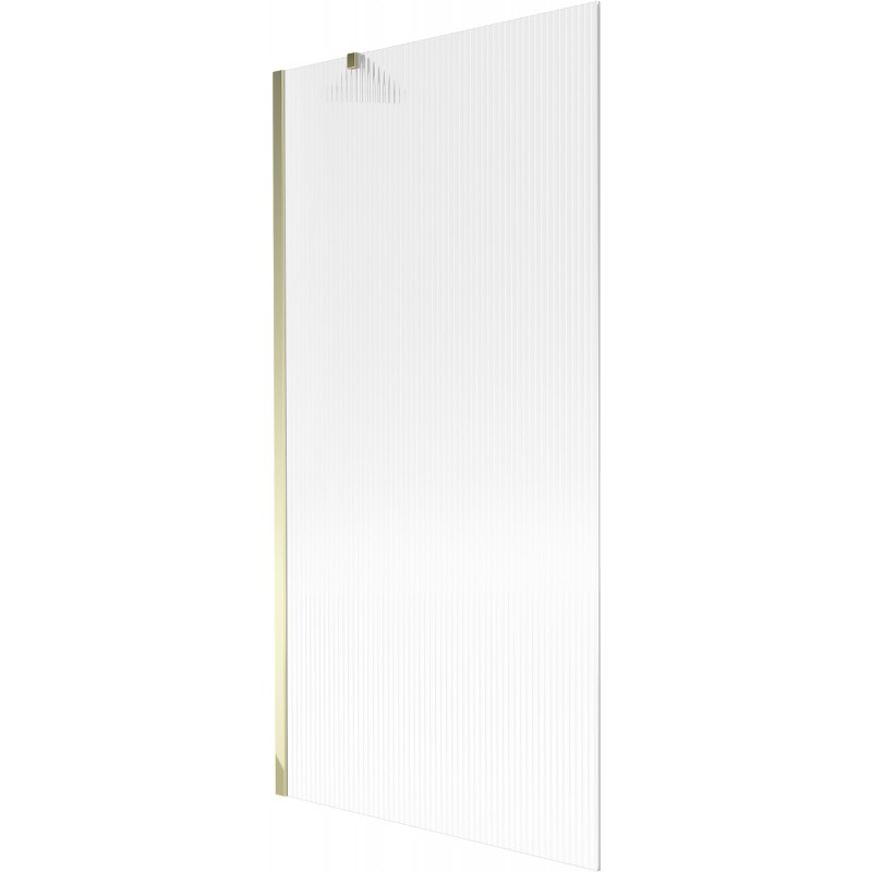 Mexen Next 1-szárnyú fürdőszobai paraván 90 x 150 cm, csíkos, arany - 895-090-000-00-09-50
