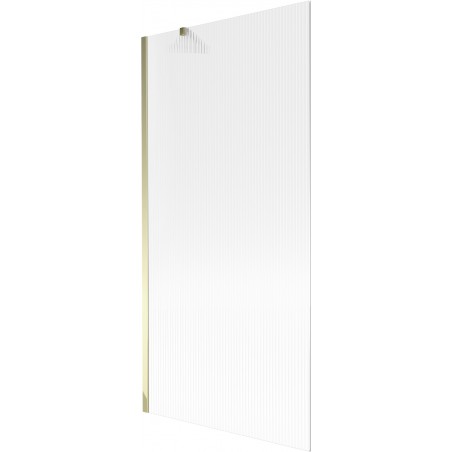 Mexen Next 1-szárnyú fürdőszobai paraván 90 x 150 cm, csíkos, arany - 895-090-000-00-09-50
