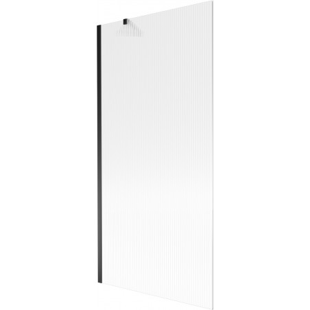 Mexen Next fürdőkád paraván 1-szárnyú 90 x 150 cm, csíkos, fekete - 895-090-000-00-09-70