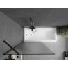 Paravan de cadă Mexen Next 1-fluture 90 x 150 cm, dungi, negru - 895-090-000-00-09-70