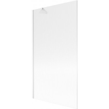 Mexen Next egyszárnyú fürdőkádparaván 100 x 150 cm, csíkos, fehér - 895-100-000-00-09-20