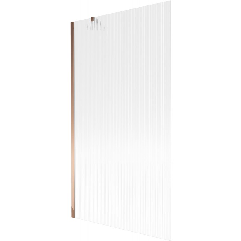 Mexen Next paravan de baie 1-panou 100 x 150 cm, dungi, aur roz - 895-100-000-00-09-60
