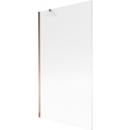 Mexen Next paravan de baie 1-panou 100 x 150 cm, dungi, aur roz - 895-100-000-00-09-60