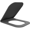 Mexen Teo lassan záródó slim WC-ülőke, duroplast, sötét szürke matt - 39840071