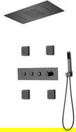 Mexen Soler set de duș încastrat, negru - 7601-04-70