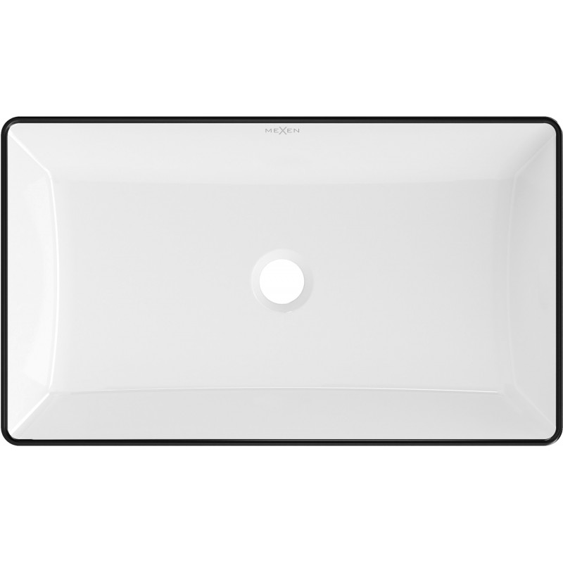 Mexen Nadia chiuvetă deasupra blatului 62 x 35 cm, alb/negru - 21616007