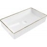 Mexen Nadia lavoar de baie pe blat 62 x 35 cm, alb/auriu margine - 21616005