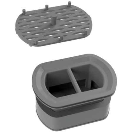 Mexen szifon szűrővel forgatható vonalmenti lefolyóhoz, szürke - 1010098