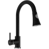 Mexen Elia baterie de bucătărie, neagră cu stropi - 670101-76