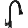 Mexen Elia baterie de bucătărie, Negru cu picățele - 670101-76