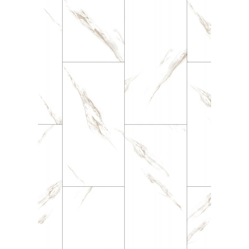 Mexen River White  probă panouri vinil 610 x 305 mm SPC 6,5 mm, suport IXPE 1,5 mm, 4 V-Fuga, Jazz White - F1150-S