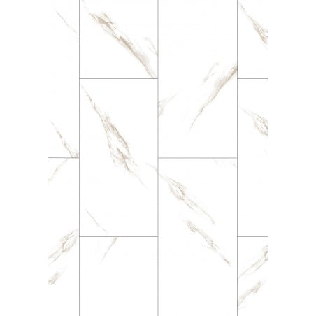 Mexen River White  probă panouri vinil 610 x 305 mm SPC 6,5 mm, suport IXPE 1,5 mm, 4 V-Fuga, Jazz White - F1150-S