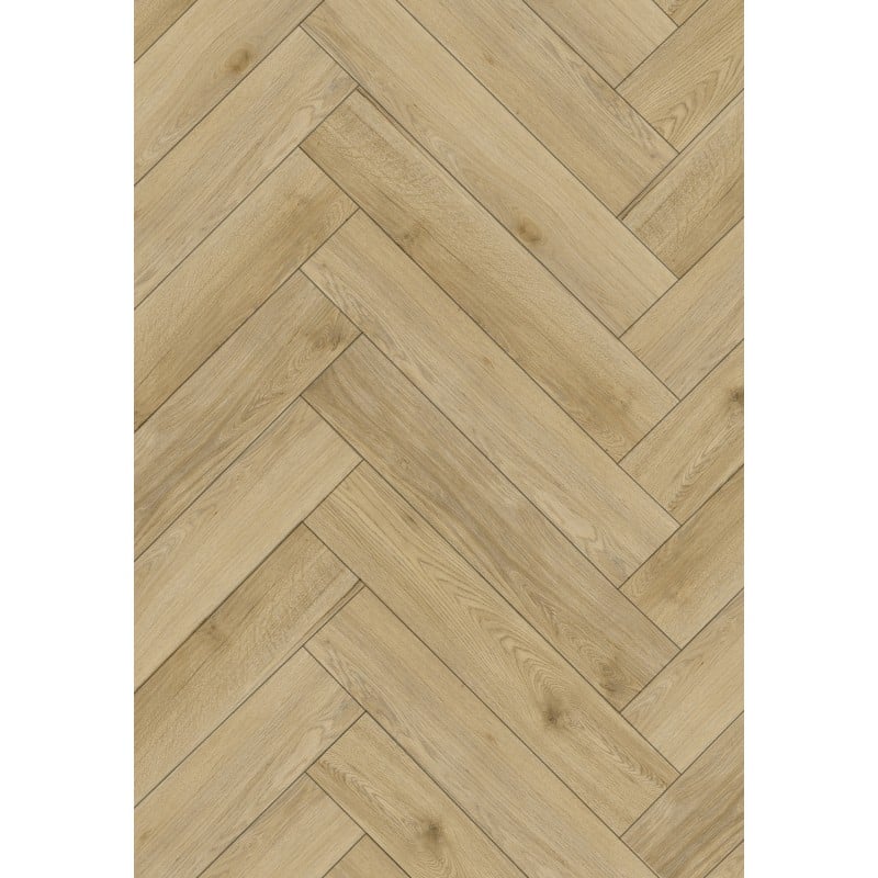 Mexen Charter Oak vinylpadló mintája halszálka SPC 6,5 mm, alátét 1,5 mm, 4 V-horony, tölgy - F1169-S