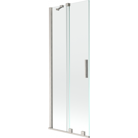 Mexen Velar kádparaván 2-szárnyú toló 70 x 150 cm, átlátszó, szálcsiszolt nikkel - 896-070-000-01-97