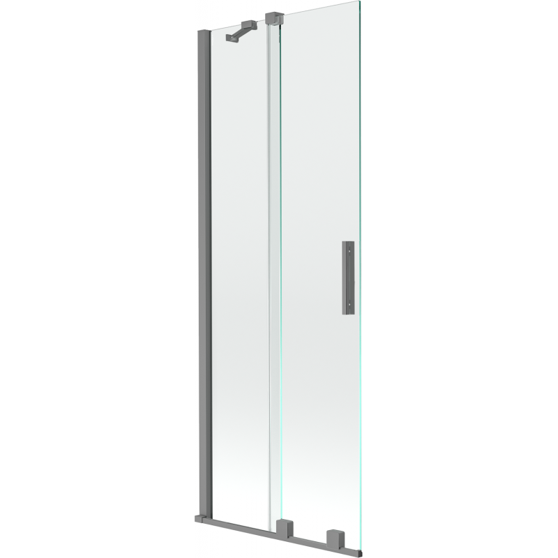 Mexen Velar paravan de cadă cu 2 uși glisante 70 x 150 cm, transparent, gun metal - 896-070-000-01-95