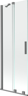 Paravan de baie Mexen Velar 2-panouri glisante 75 x 150 cm, transparent, gun metal - 896-075-000-01-95