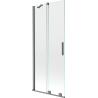 Mexen Velar kétszárnyú, 85 x 150 cm-es zuhanyparaván, átlátszó, gun metal - 896-085-000-01-95