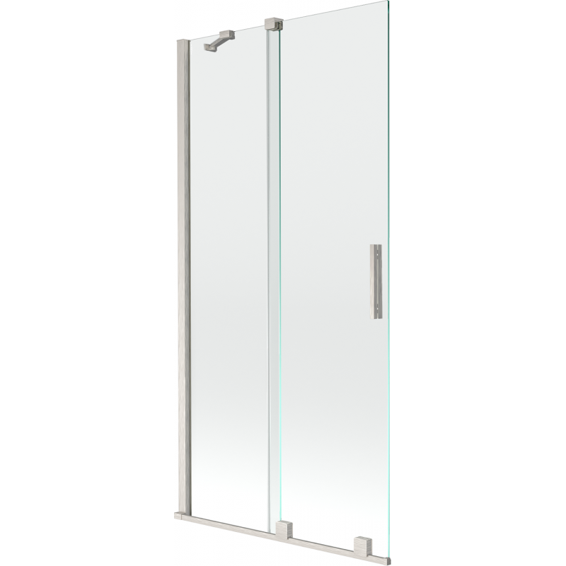 Mexen Velar kádparaván, 2-szárnyú tolóajtó, 90 x 150 cm, átlátszó, polírozott nikkel - 896-090-000-01-97
