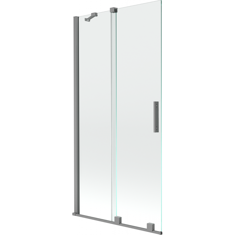 Mexen Velar paravan cadă 2-canate glisant 90 x 150 cm, transparent, metal pistol - 896-090-000-01-95