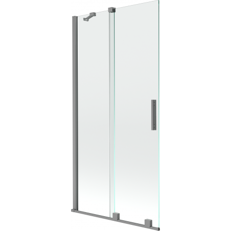 Mexen Velar paravan cadă 2-canate glisant 90 x 150 cm, transparent, metal pistol - 896-090-000-01-95